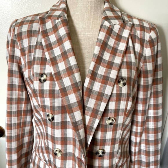 Nine West Women’s Brown and White Checkered Blazer - Picture 3 of 12